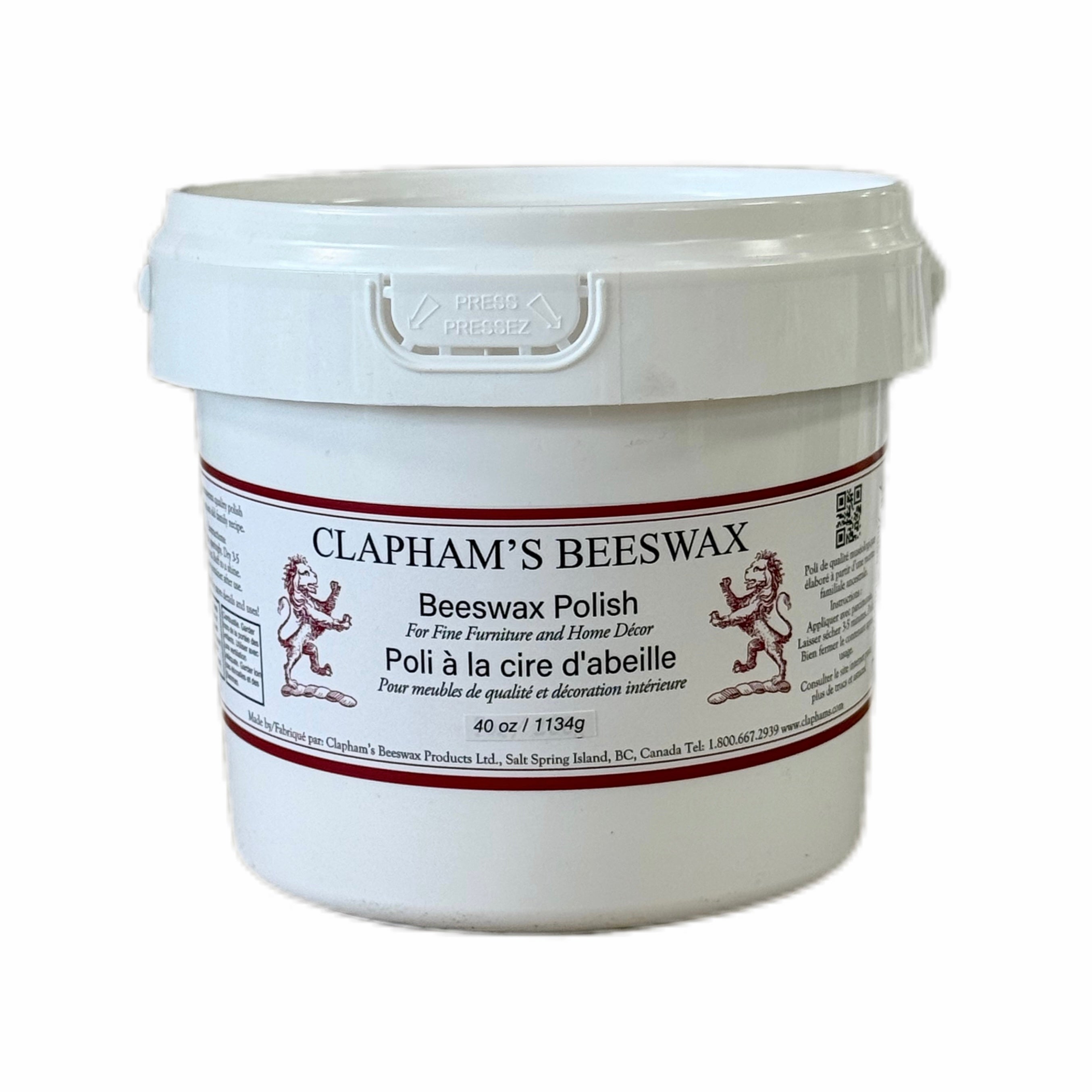Clapham's Beeswax Polish – 40 oz — Primetime Paint & Paper