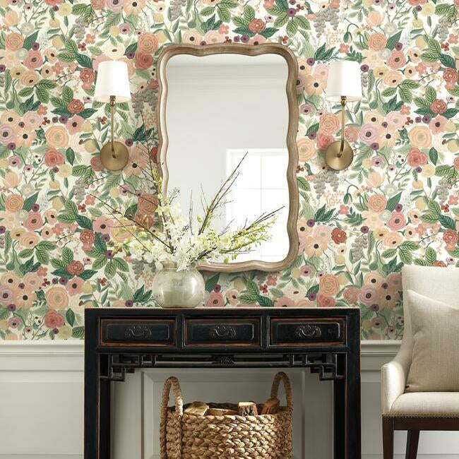 Garden Party Burgundy Multi Wallpaper| Rifle Paper Co.