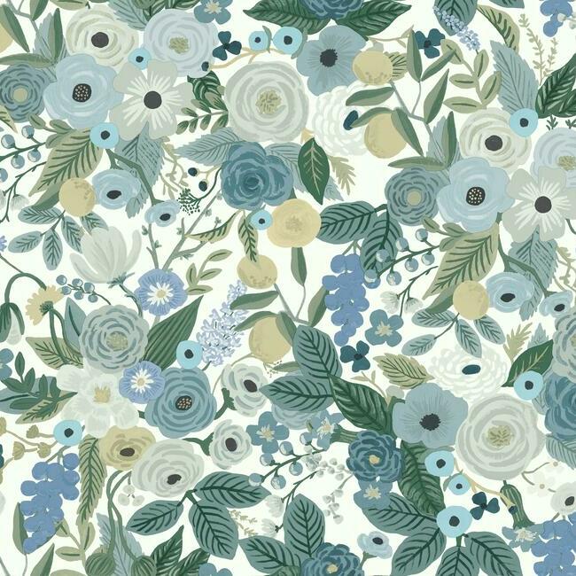 Garden Party Burgundy Multi Wallpaper| Rifle Paper Co.