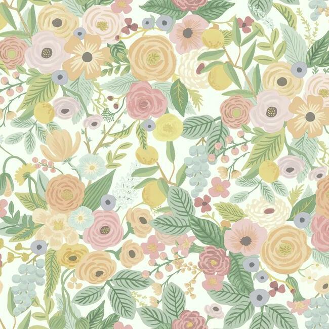 Garden Party Burgundy Multi Wallpaper| Rifle Paper Co.