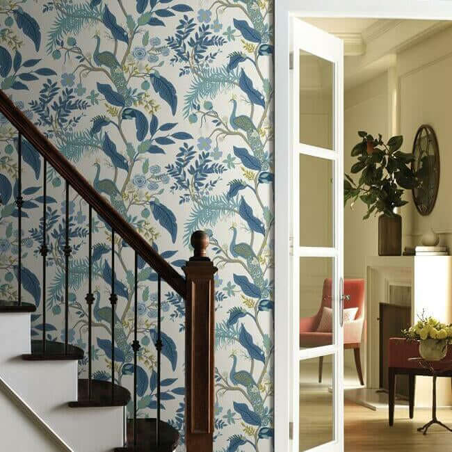 Peacock Black Wallpaper | York Wallcoverings