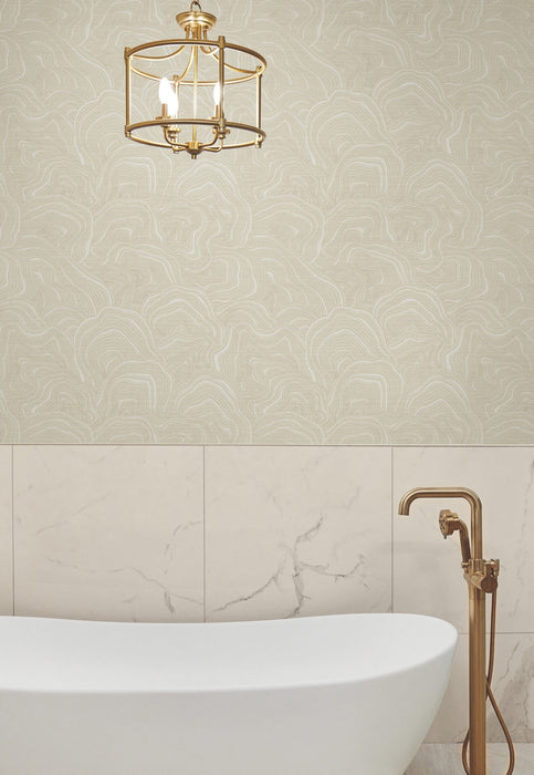 Geodes Taupe Wallpaper | York Wallcoverings