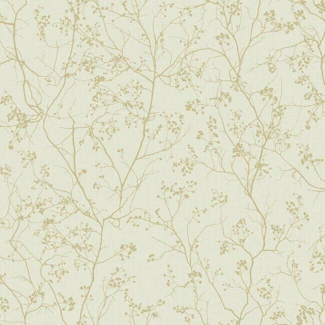 Luminous Branches Black Wallpaper | York Wallcoverings