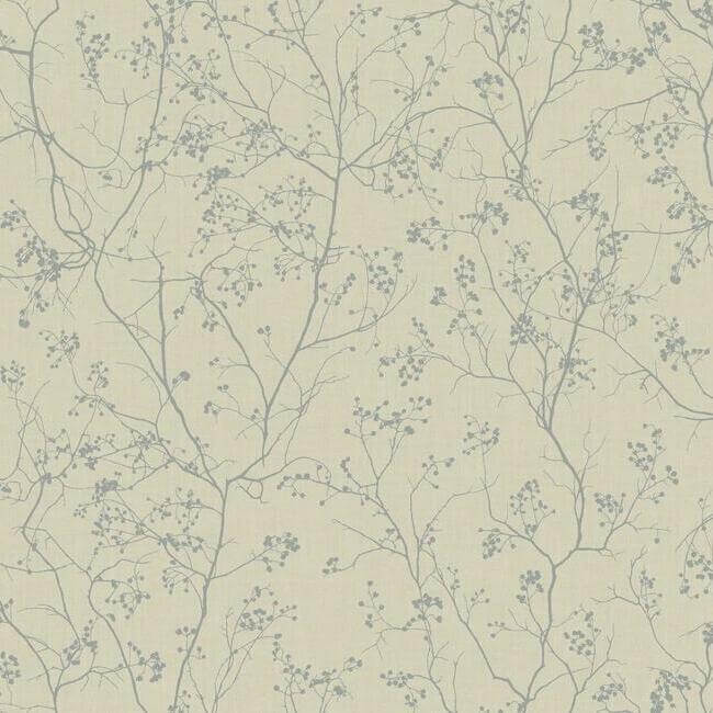 Luminous Branches Black Wallpaper | York Wallcoverings