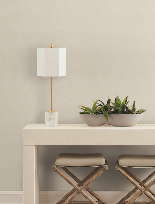 Fine Line Taupe Geometric Wallpaper | York Wallcoverings