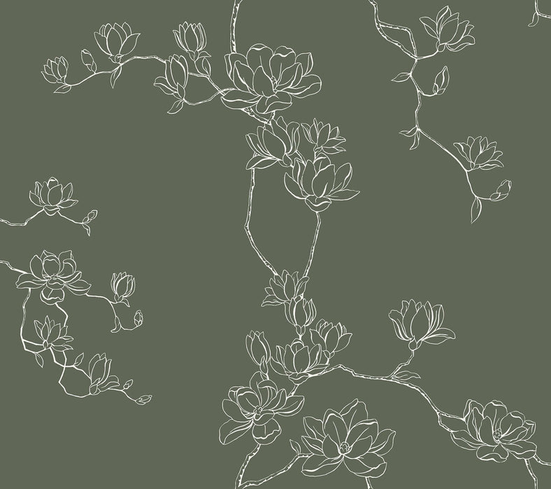 Magnolia Beige Branches Wallpaper | York Wallcoverings