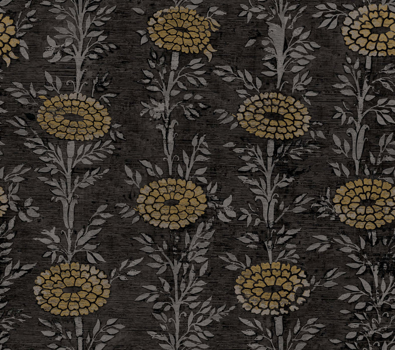 French Marigold Wallpaper Teal | York Wallcoverings