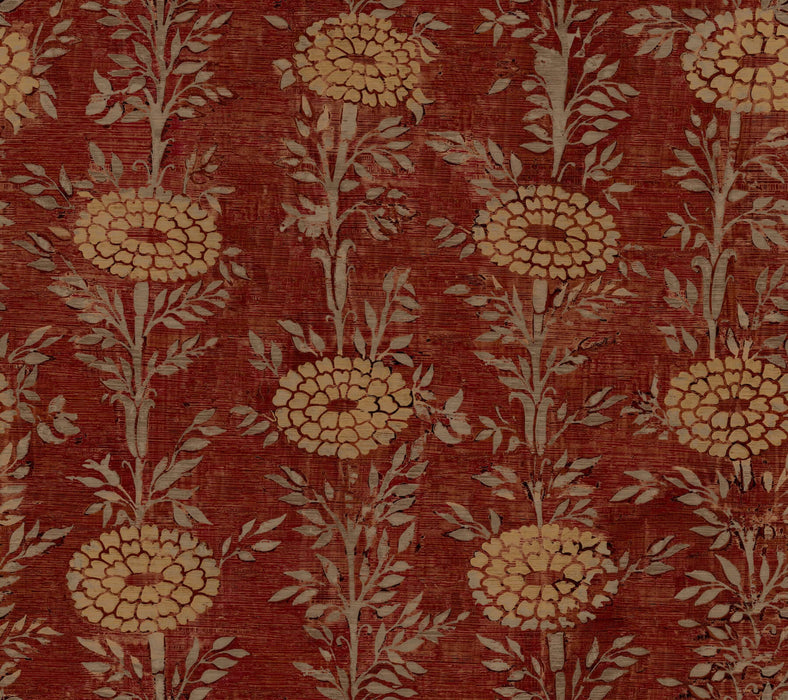 French Marigold Wallpaper Teal | York Wallcoverings