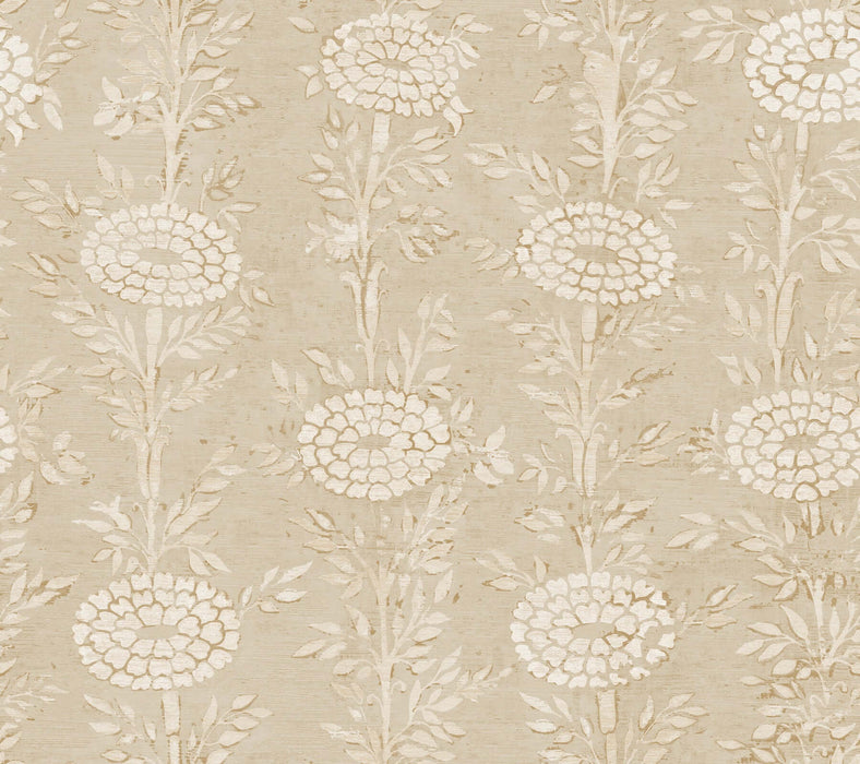 French Marigold Wallpaper Teal | York Wallcoverings