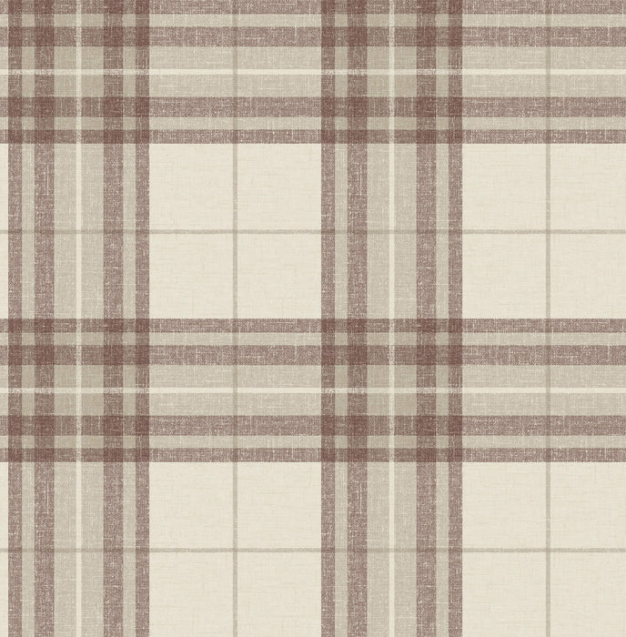 Cabin Check Blue Plaid Wallpaper | Chesapeake