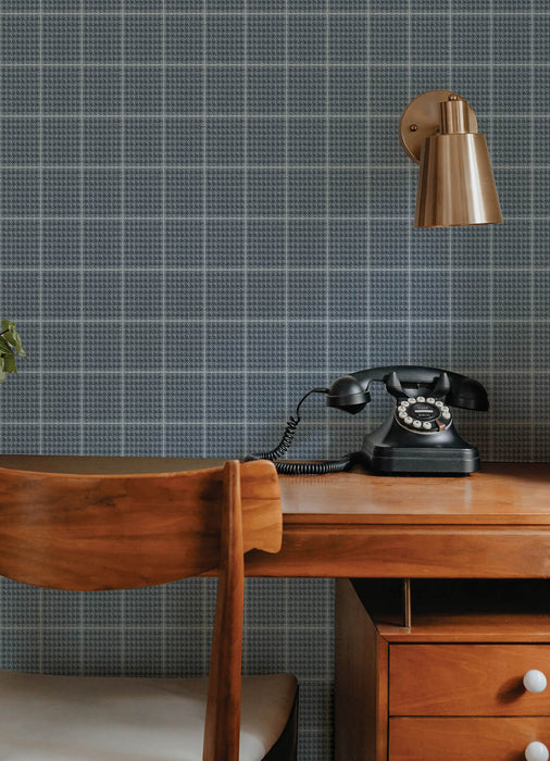Prescott Taupe Glen Check Wallpaper | Chesapeake