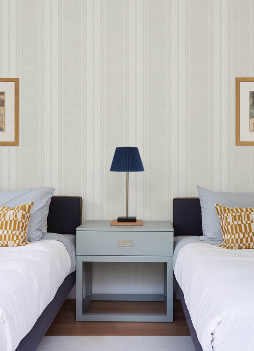 Maddox Sky Blue Flannel Stripe Wallpaper | Chesapeake