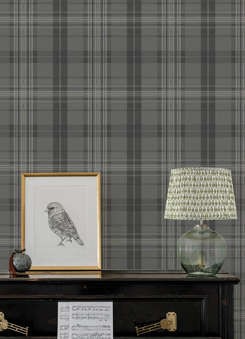 Austin Sage Plaid Wallpaper | Chesapeake