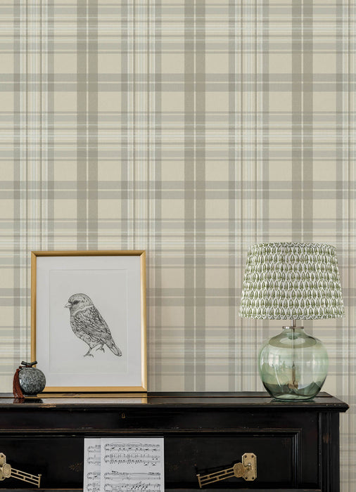 Austin Sage Plaid Wallpaper | Chesapeake