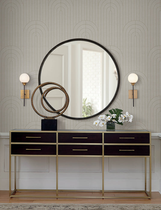 Declan Teal Textured Arches Wallpaper | A-Street Prints