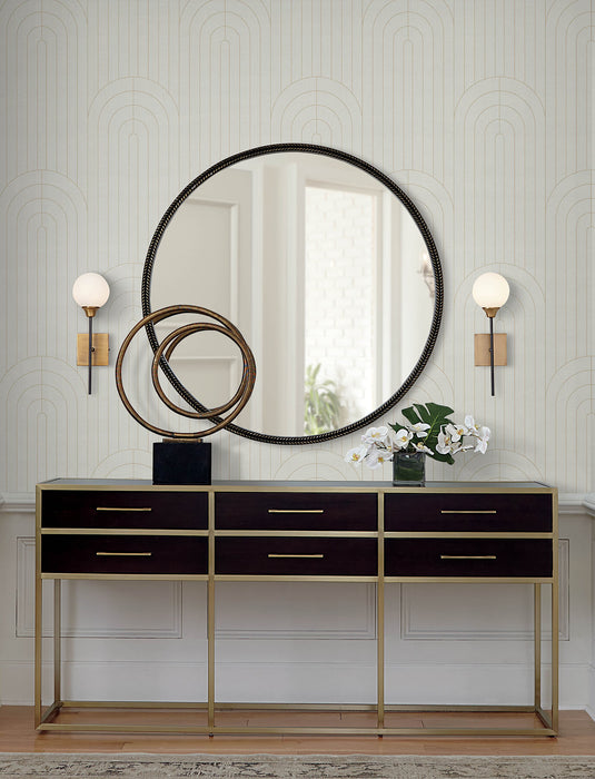 Declan Teal Textured Arches Wallpaper | A-Street Prints