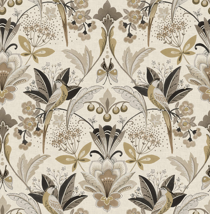 Bernadette Black Garden Wilderness Wallpaper | A-Street Prints