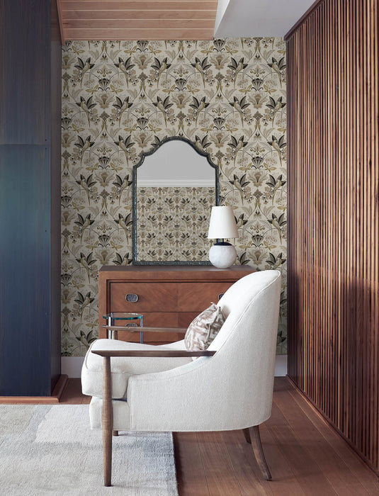 Bernadette Black Garden Wilderness Wallpaper | A-Street Prints