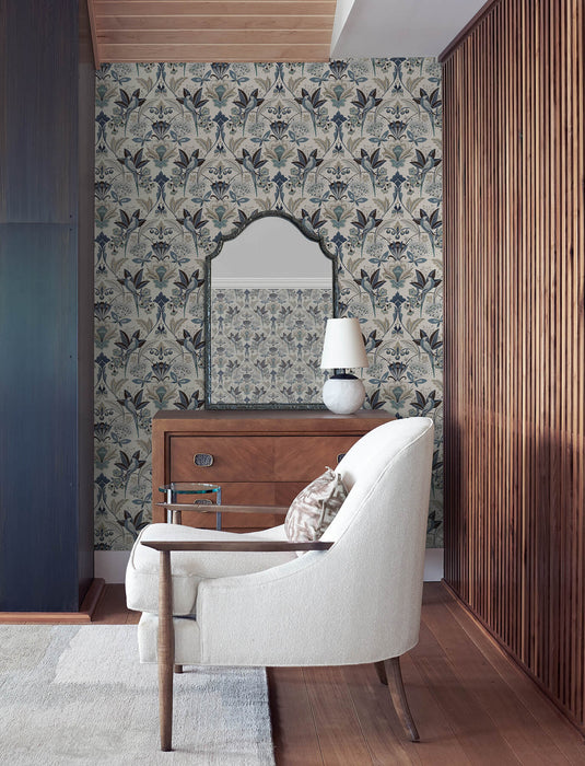 Bernadette Black Garden Wilderness Wallpaper | A-Street Prints