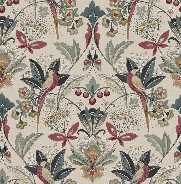 Bernadette Black Garden Wilderness Wallpaper | A-Street Prints