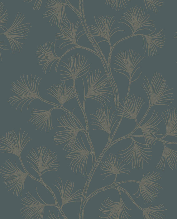 Kismine Gold Botanical Trail Wallpaper | A-Street Prints