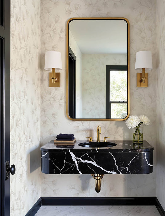 Kismine Gold Botanical Trail Wallpaper | A-Street Prints