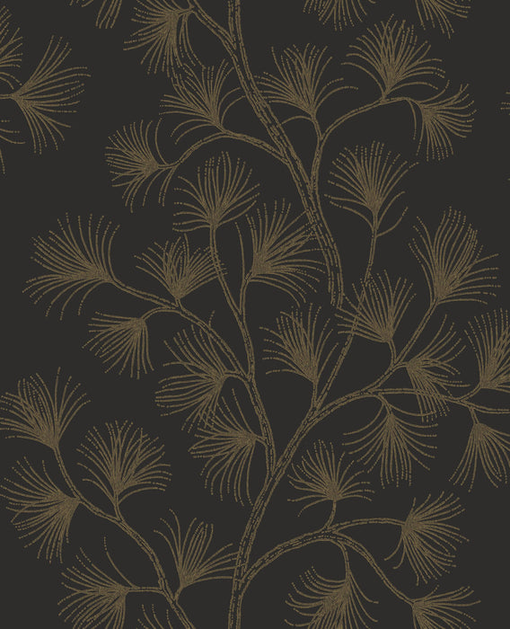 Kismine Gold Botanical Trail Wallpaper | A-Street Prints