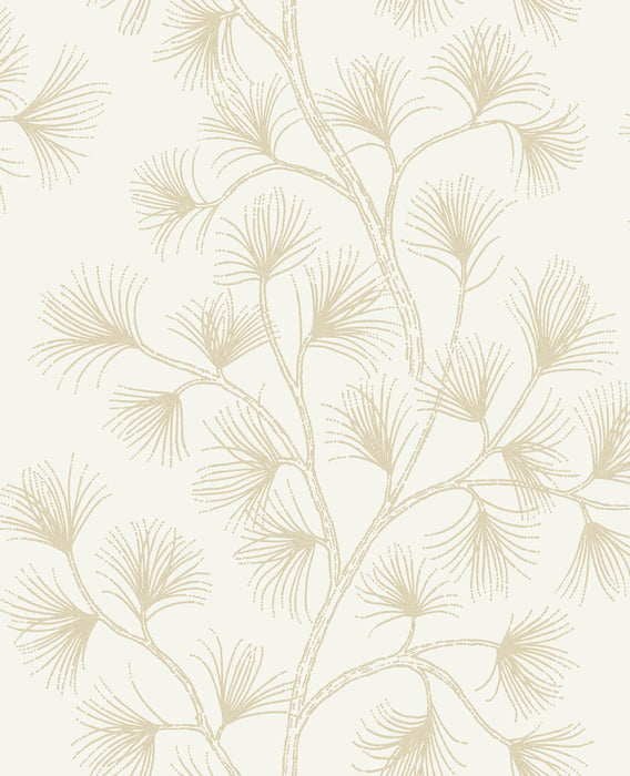 Kismine Gold Botanical Trail Wallpaper | A-Street Prints