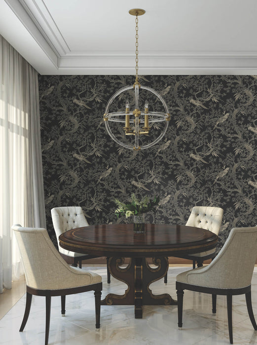 Regal Ridge Dark Blue Trailing Tree Wall | York Wallcoverings