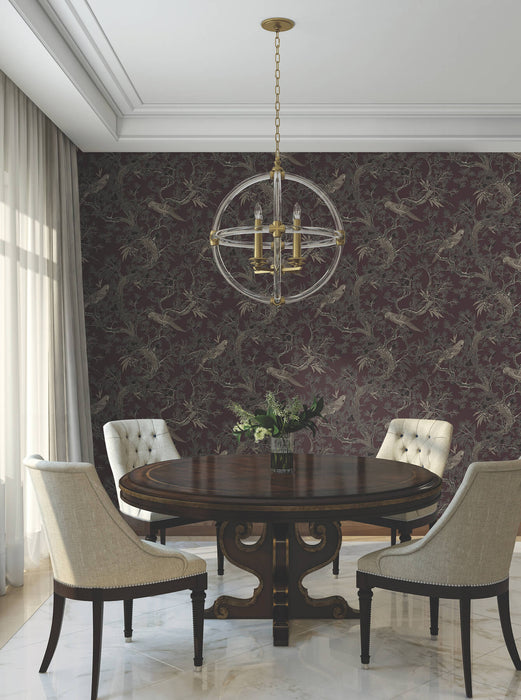 Regal Ridge Dark Blue Trailing Tree Wall | York Wallcoverings