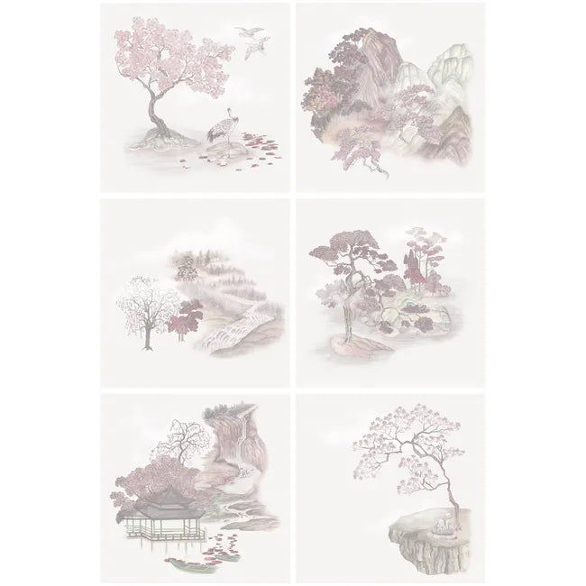 Tile Toile Wallpaper - Pink | Cole & Son