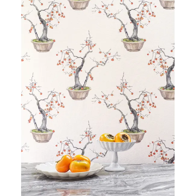 Kaki Persimmon Wallpaper - Bergamot | Cole & Son
