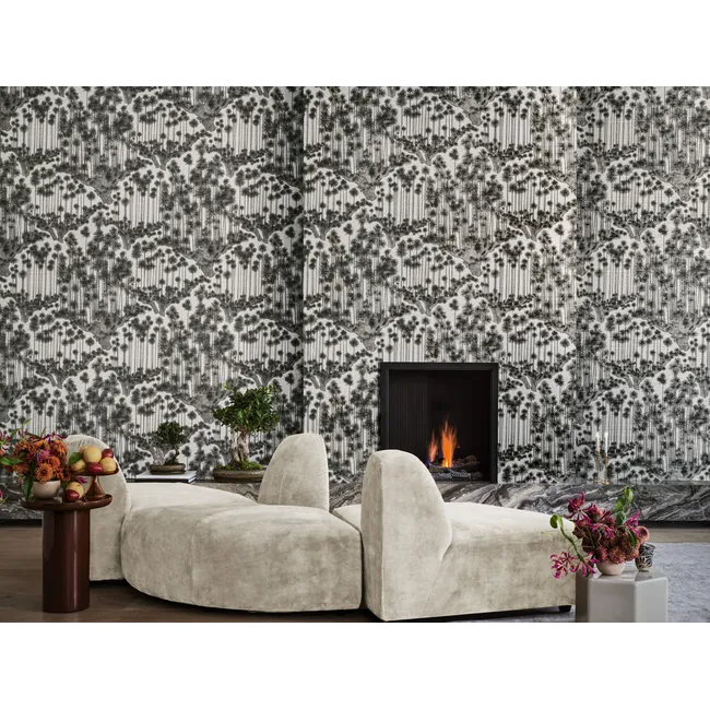 Japanese Woods Wallpaper - Charcoal | Cole & Son
