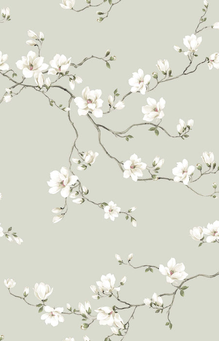 Moonlace Magnolia Wallpaper - Night Sky | Wallquest