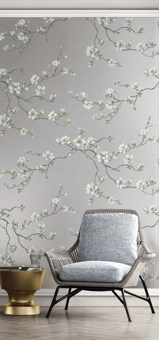 Moonlace Magnolia Specialty Wallpaper - Oro | Wallquest