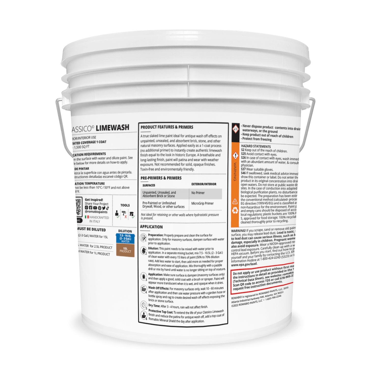 Romabio Classic Limewash — Primetime Paint & Paper