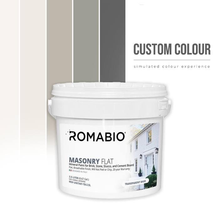 Custom Colour Masonry Paint | Romabio Masonry Flat