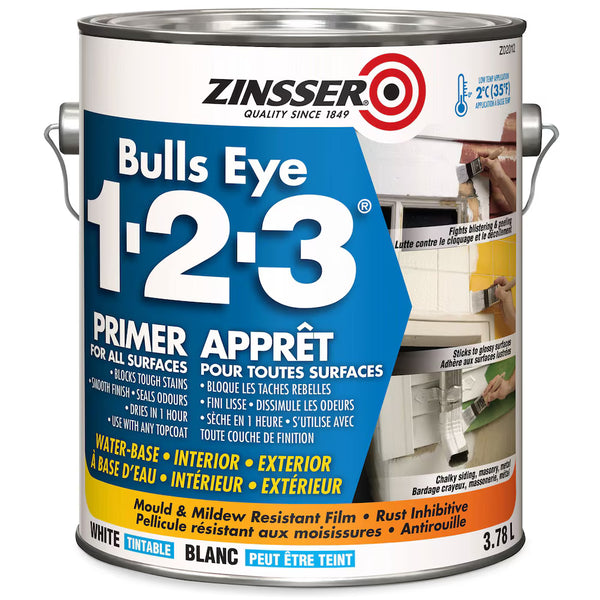 Zinsser | Bullseye 1-2-3 Primer — Primetime Paint & Paper