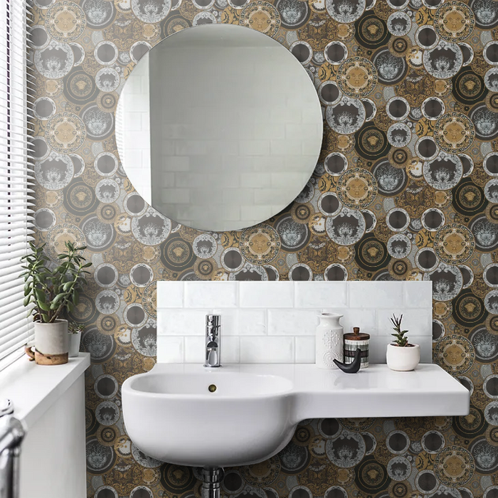 Art De La Table Wallpaper - Gold | Versace