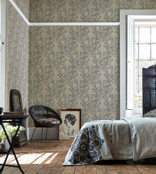 Indian Charcoal/Nickel Wallpaper | Morris & Co