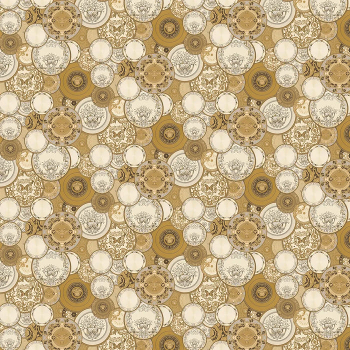 Art De La Table Wallpaper - Gold | Versace