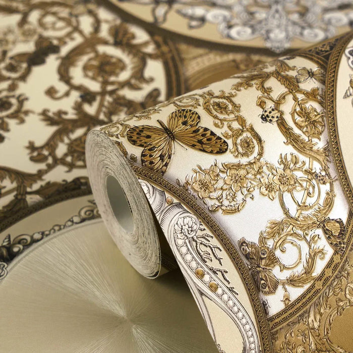 Art De La Table Wallpaper - Gold | Versace