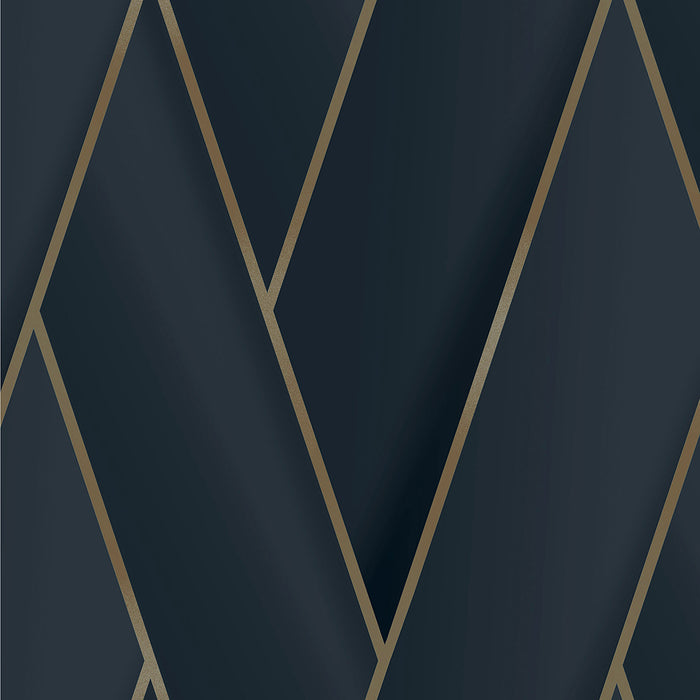 Advantage | Manfred Navy Modern Herringbone Wallpaper