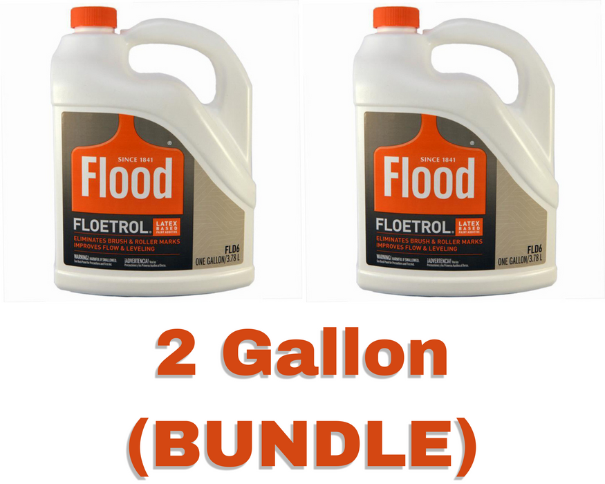 The Flood 1 Gal. Floetrol Latex Paint Additive helps make painting more convenient while helping you achieve a professional result. This useful paint additive fortifies paint, helps eliminate brush marks, reduces tip clogging and can make latex paint spray more like oil paint. The floetrol is suitable for interior and exterior use and conveniently cleans with soap and water.