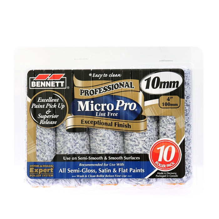 Bennett | 4 Inch Microfiber Roller (10 Pack)
